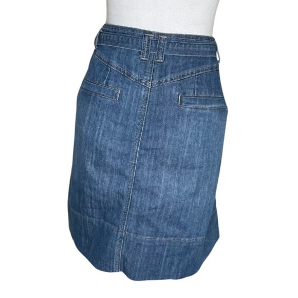 Baccini Women's Denim Button Fly Mini Skirt Coquette Cute Goth Y2k Vintage 16 - Picture 2 of 4